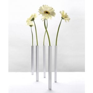 Silver Aluminum Magnetic Vase