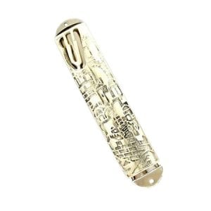 Silver Plated Jerusalem Mezuzah