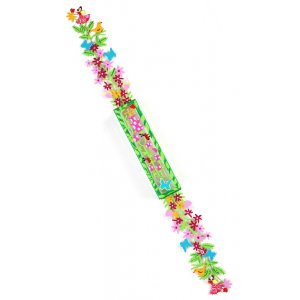 Tzuki Art Mezuzah Case Glorious Display of Nature - Pink and Green