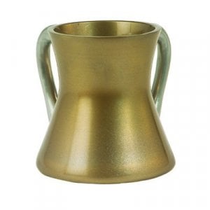 Yair Emanuel Gleaming Aluminum Small Hourglass Wash Cup - Gold