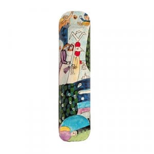 Yair Emanuel Small Hand Painted Mezuzah - Bride and Groom at Wedding Chuppah