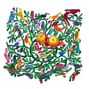 David Gerstein Laser Cut Fruit Bowl or Wall Decoration - Birds of the World