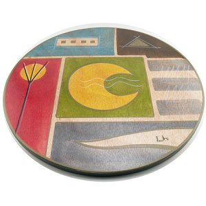 Lazy Susan Yellow Moon by Kakadu Art