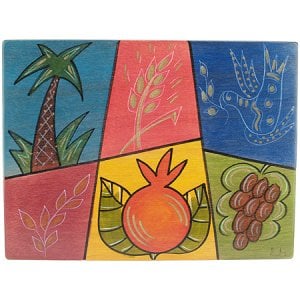 Rectangular Wood Placemat - Seven Species Design by Kakadu