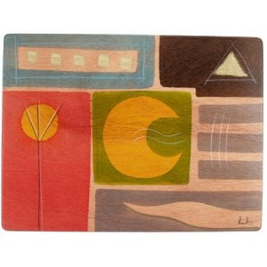 Rectangular Placemat Yellow Moon by Kakadu Art