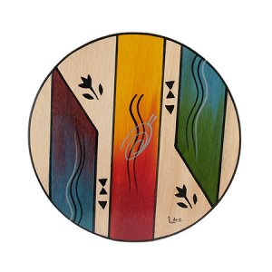 Round Placemat Ikat by Kakadu Art