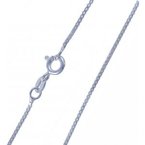 925 Sterling Silver 1mm Box Chain Italian Necklace Lightweight Strong - Spring Ring Clasp