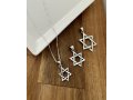 925 Sterling Silver Interlocking Triangles Star of David Necklace Pendant