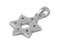 925 Sterling Silver and Opal Interlocked Star of David Necklace Pendant