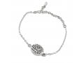 AJDesign 925 Sterling Silver Bracelet - Circular Disc with Shema Yisrael Prayer