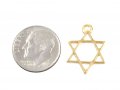 AJDesign Classic 24k Gold-Plated Star of David Charm Pendant