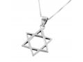 AJDesign Classic Sterling Silver Star of David Pendant with Chain