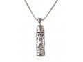 AJDesign Rhodium Mezuzah Style Necklace