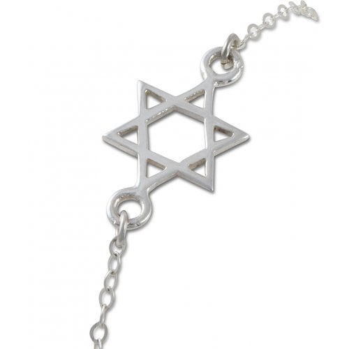 AJDesign Silver Bracelet - Star of David Ornament