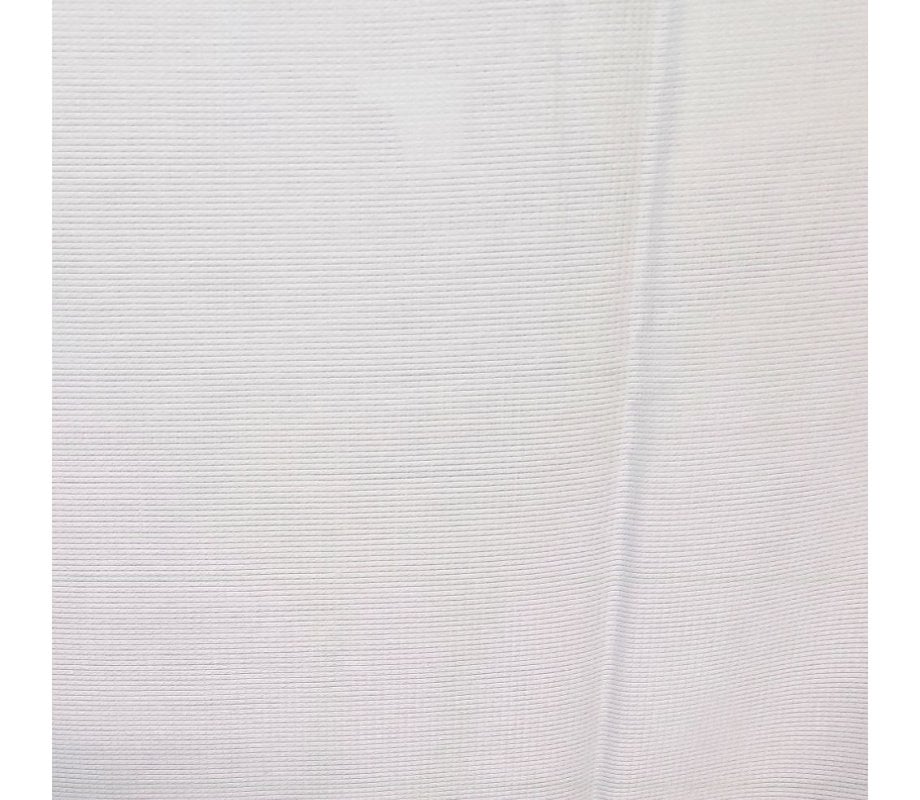 Acrylic Non-Slip Tallit, Textured Checkerboard Weave White and Gold Stripes