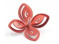 Adi Sidler Anodized Aluminum Chanukah Dreidel Flower Design - Red