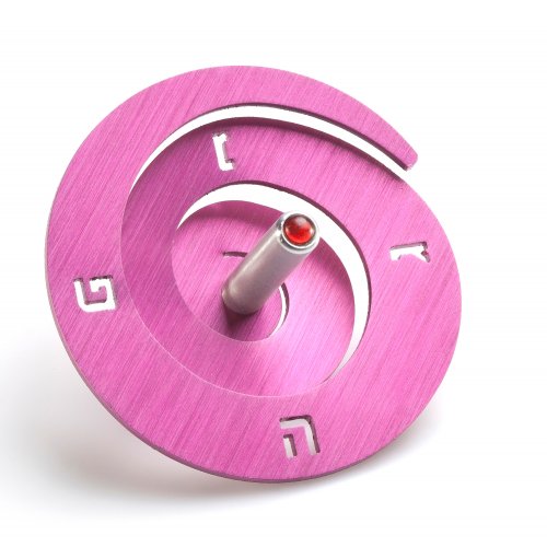 Adi Sidler Anodized Aluminum Spiral Dreidel - Pink