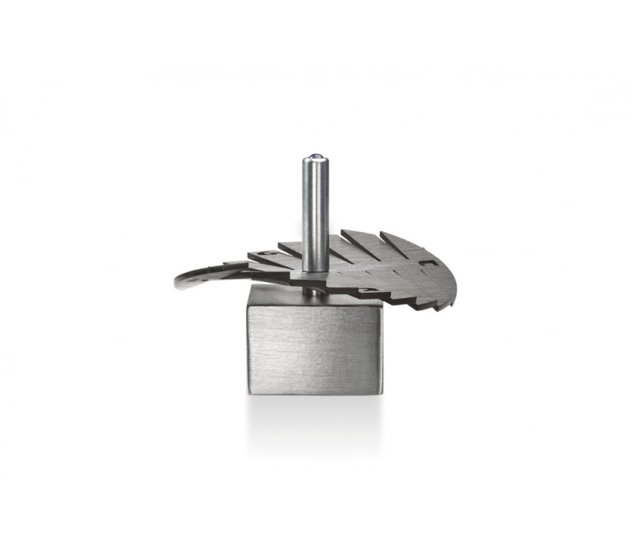 Adi Sidler Anodized Aluminum Waves Chanukah Dreidel - Gray