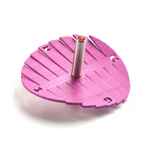 Adi Sidler Anodized Aluminum Waves Chanukah Dreidel - Pink