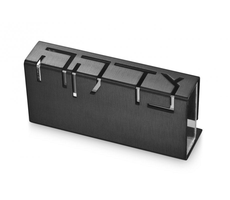 Adi Sidler Contemporary Anodized Aluminum Charity Tzedakah Box - Black