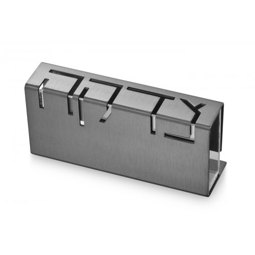 Adi Sidler Contemporary Anodized Aluminum Charity Tzedakah Box - Gray