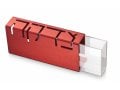 Adi Sidler Contemporary Anodized Aluminum Charity Tzedakah Box - Red