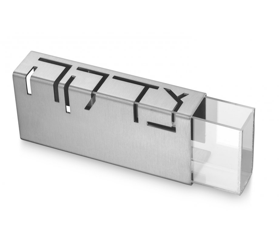 Adi Sidler Contemporary Anodized Aluminum Charity Tzedakah Box - Silver
