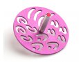 Adi Sidler Contemporary Style Chanukah Dreidel with Hebrew Letters - Pink