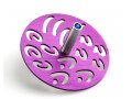 Adi Sidler Contemporary Style Chanukah Dreidel with Hebrew Letters - Purple