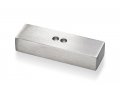 Adi Sidler Double Spiral Chanukah Dreidel, Brushed Aluminum - Gray and Silver