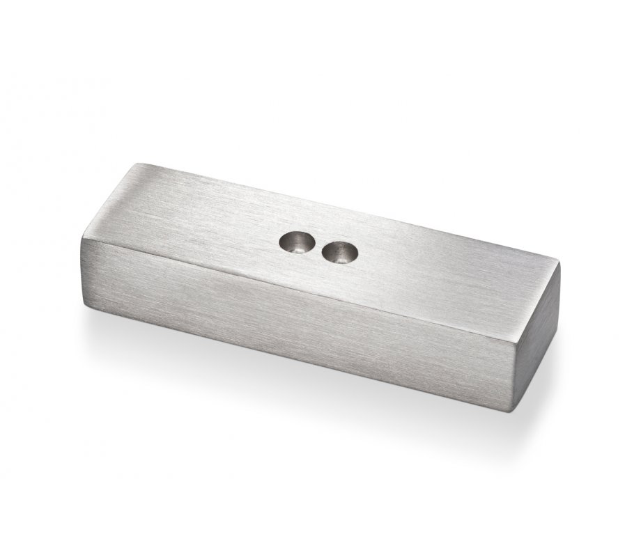 Adi Sidler Double Spiral Chanukah Dreidel Brushed Aluminum - Purple and Silver