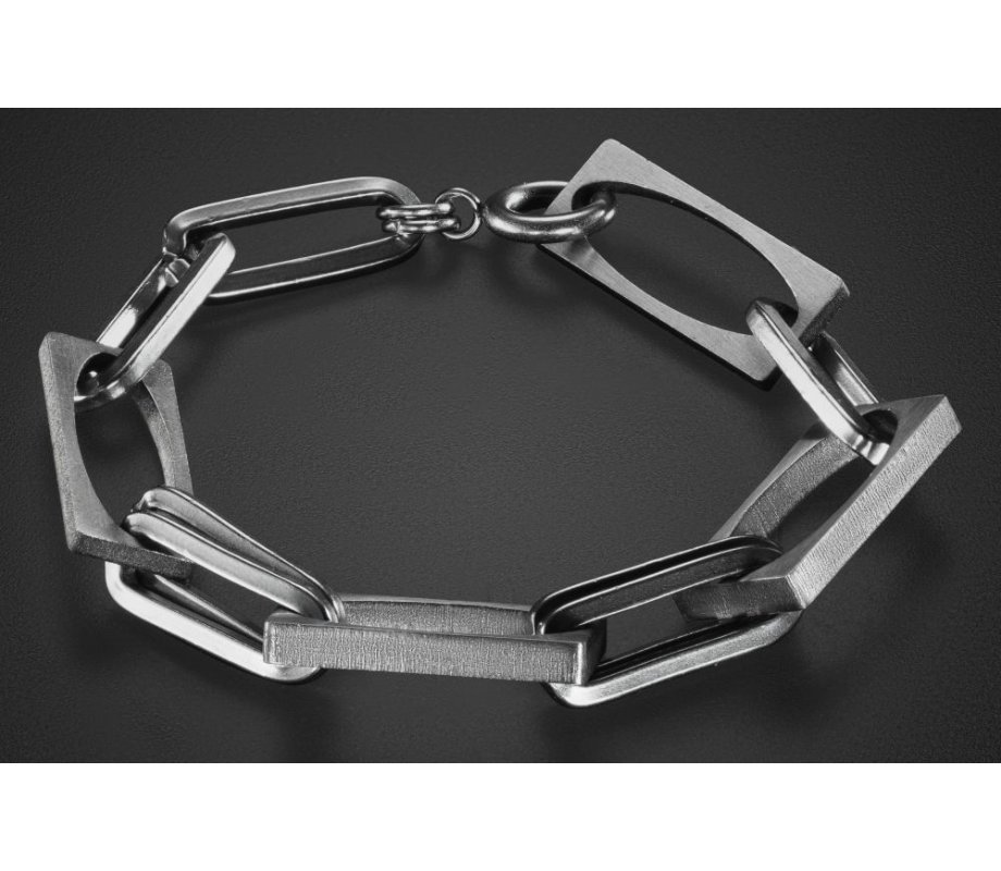 Adi Sidler, Man's Bracelet with Stainless Steel Links