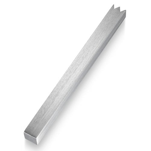 Adi Sidler Mezuzah Case, Brushed Aluminum with a Crown-Shin Cut  Silver