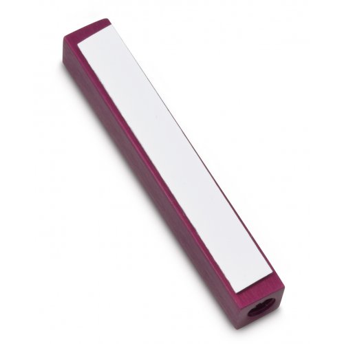 Adi Sidler Mini Mezuzah Case, Three Lettered Hebrew Divine Name - Purple
