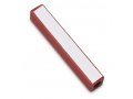 Adi Sidler Mini Mezuzah Case, Three Lettered Hebrew Divine Name - Red