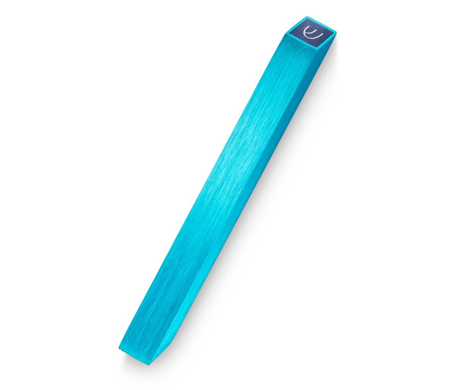 Adi Sidler Shin on Top of Smooth Mezuzah Case - Turquoise