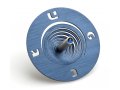 Adi Sidler Spiral Coil Chanukah Dreidel Brushed Aluminum - Blue