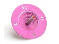 Adi Sidler Spiral Coil Chanukah Dreidel Brushed Aluminum - Pink