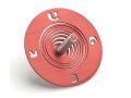 Adi Sidler Spiral Coil Chanukah Dreidel Brushed Aluminum - Red