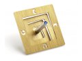 Adi Sidler Square Spiral Chanukah Dreidel Brushed Aluminum - Gold