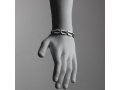 Adi Sidler, Stainless Steel Man's Bracelet  Four Large Hexagonal Open Discs