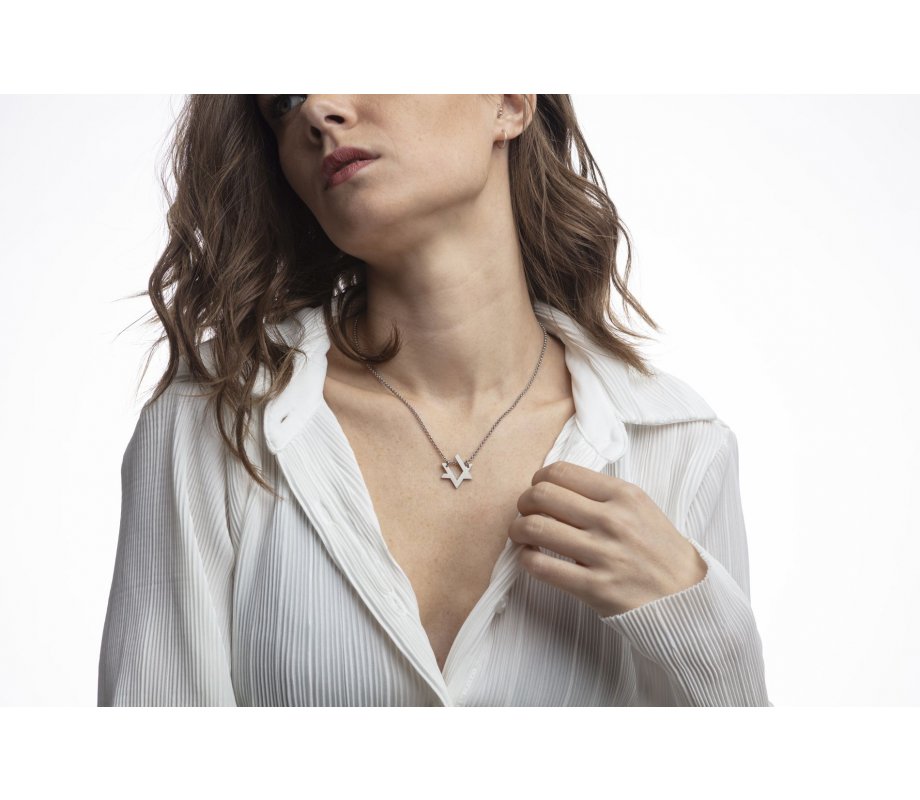 Adi Sidler Stainless Steel Necklace – Contemporary Style Star of David