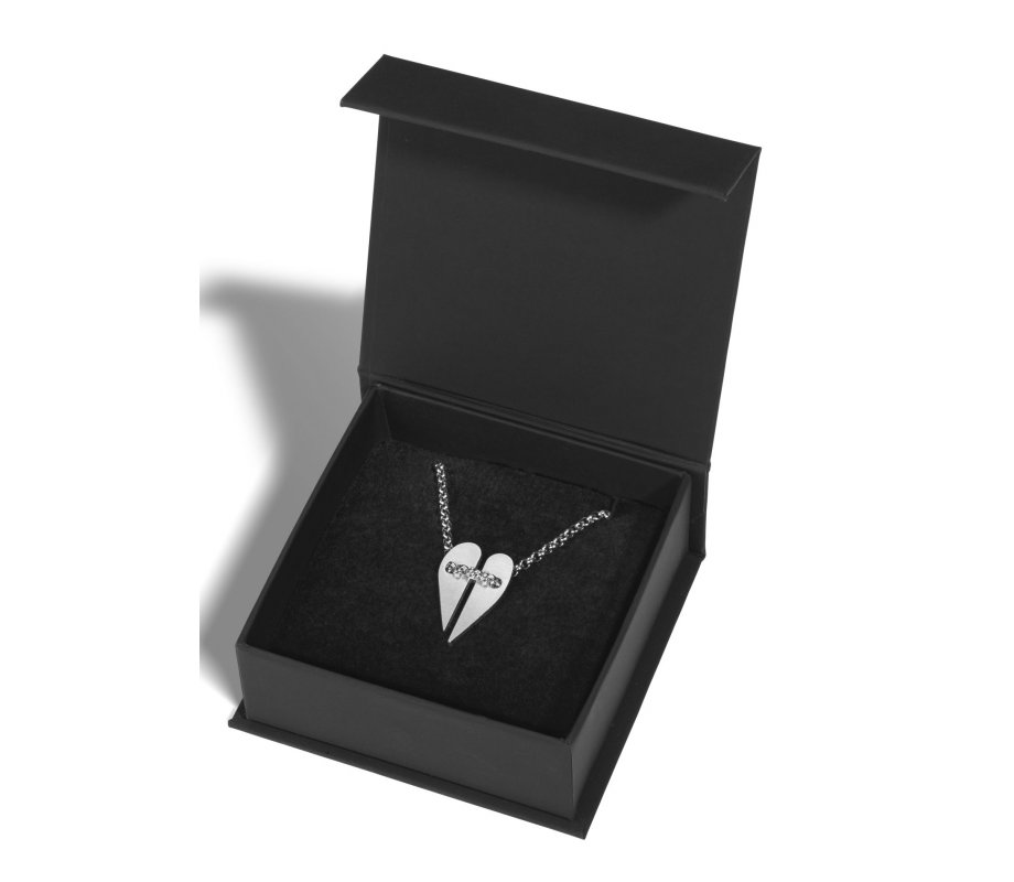 Adi Sidler Stainless Steel Necklace, Hearts Unite Pendant