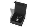 Adi Sidler Stainless Steel Waterproof Necklace, Star of David in Rectangle Frame