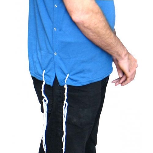 Adult Denim Blue T-Shirt with Tzitzit