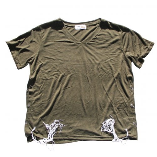 Adult Khaki T-Shirt with Tzitzit