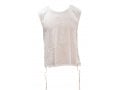 Adult White Sleeveless Undershirt with Tzitzit