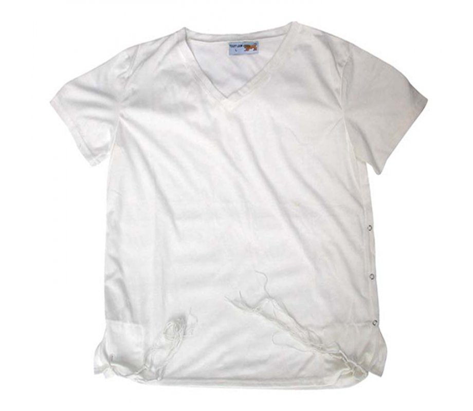Adult White T-Shirt with Tzitzit