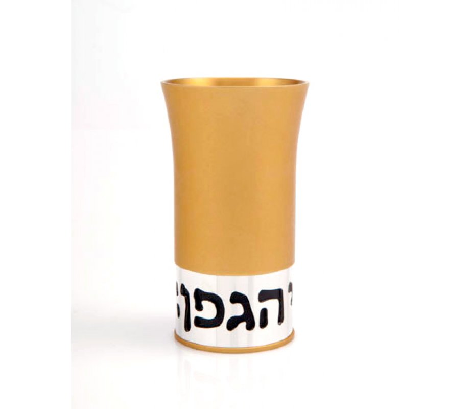 Agayof Aluminum Havdalah Set Modern Design - Gold