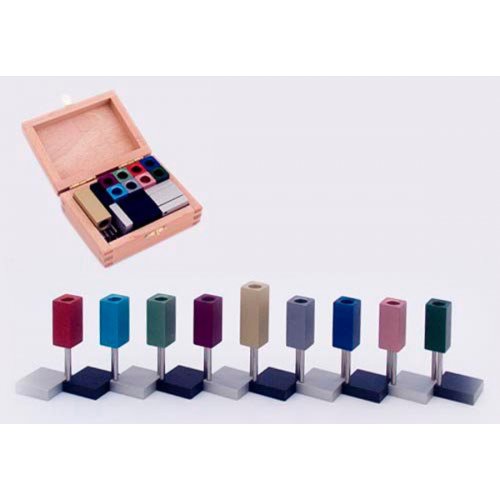 Agayof Anodized Aluminum Compact Domino Menorah - Colorful